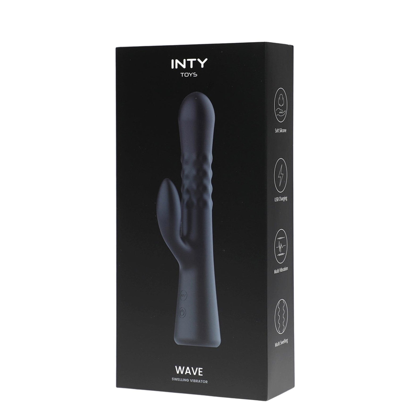 Vibrator USB cu aspect de iepuraș din silicon INTY Toys Wave