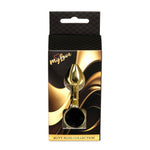 Bijuterii anale din oțel MyLove Toys cu diamant negru 7 cm