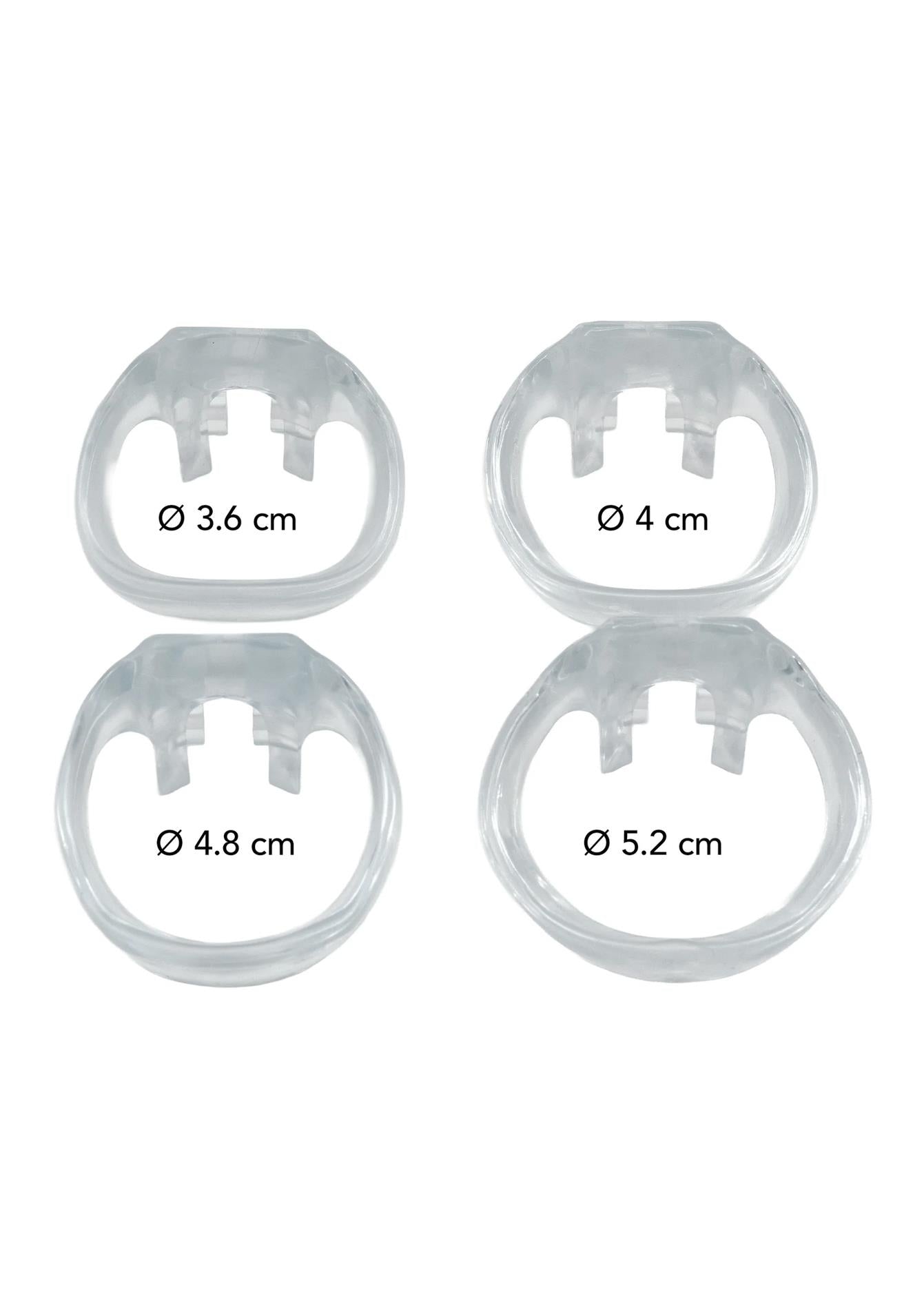 Centură de castitate Clear Control, transparentă, Hidden Desire, 10 cm