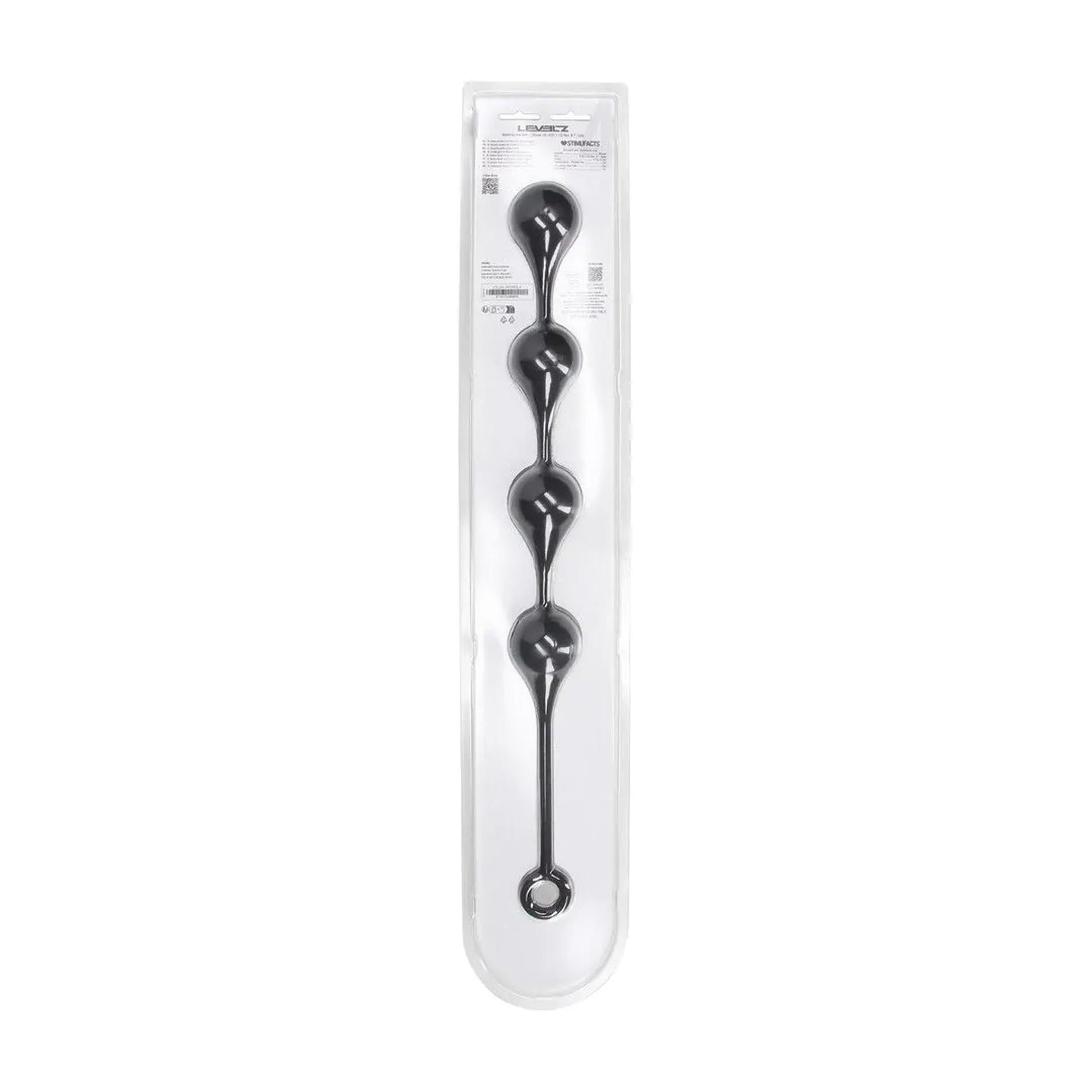 Perle anale din silicon Levelz by Shots XL, negre, 5 cm