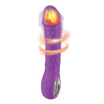 Vibrator realist fantezie din silicon violet 22 cm cu încălzire USB