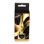 Plug anal din oțel cu diamant MyLove Toys, negru, 9,5 cm