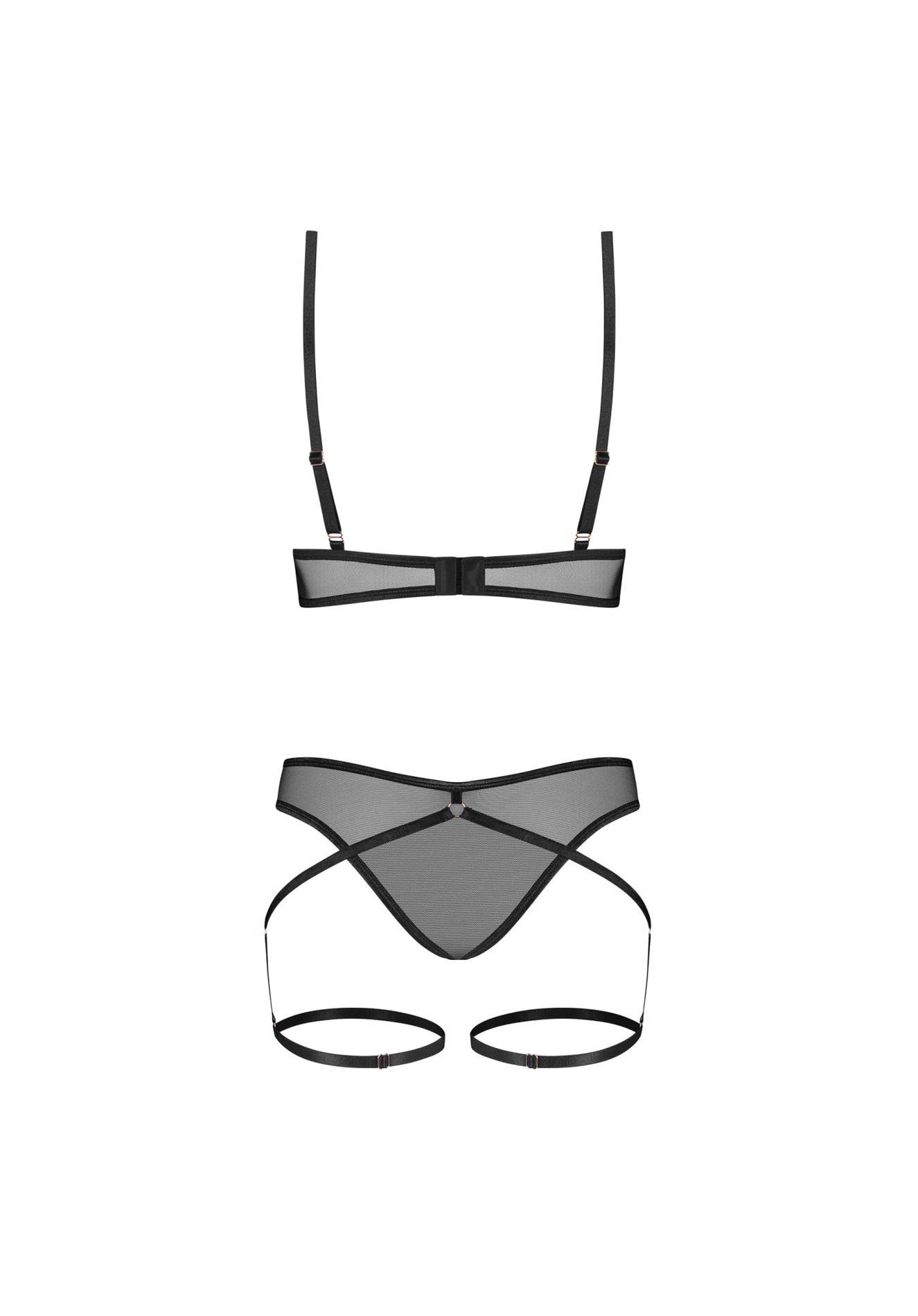 Set lenjerie intimă Euridia Obsessive negru M/L