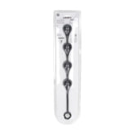 Perle anale din silicon Levelz cu picătură de apă, 40 mm, negre