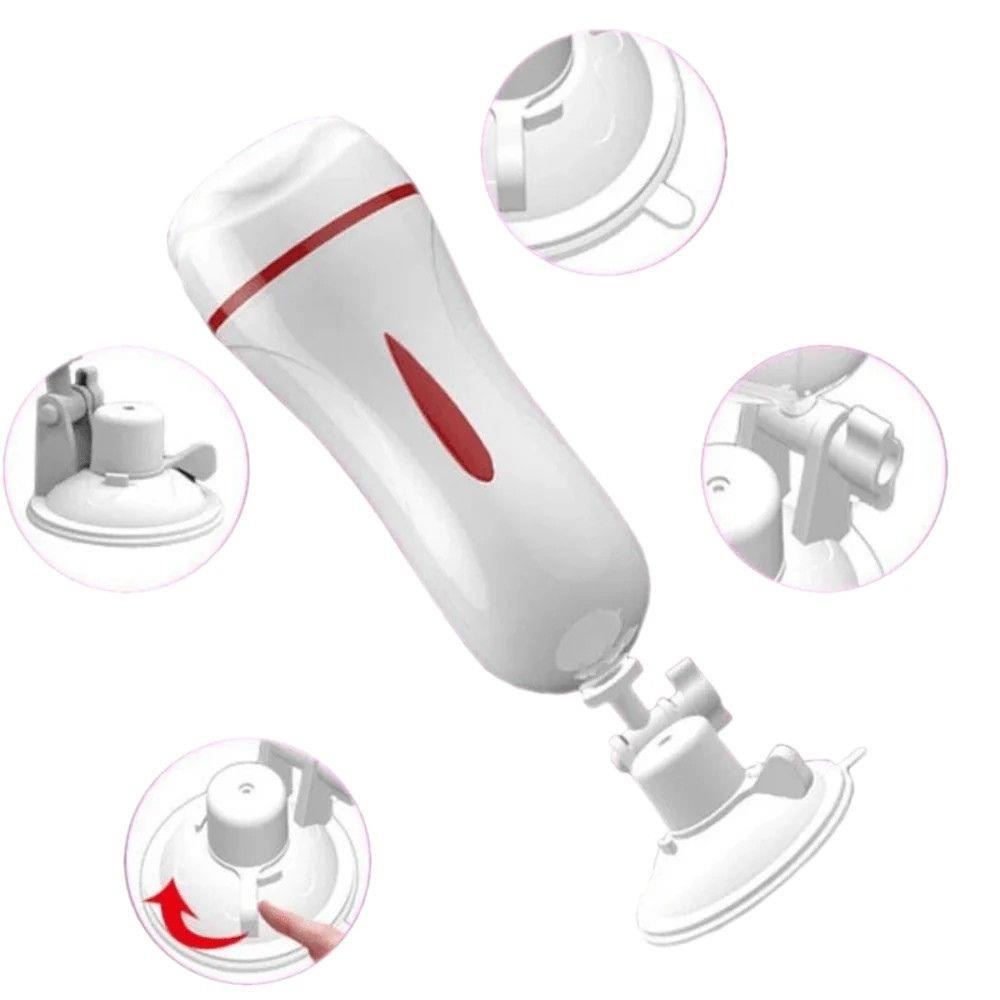Masturbator masculin cu ventuză vibratoare impermeabilă Lyla din seria B