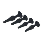 Set de 4 dopuri anale subțiri din silicon Levelz, negre