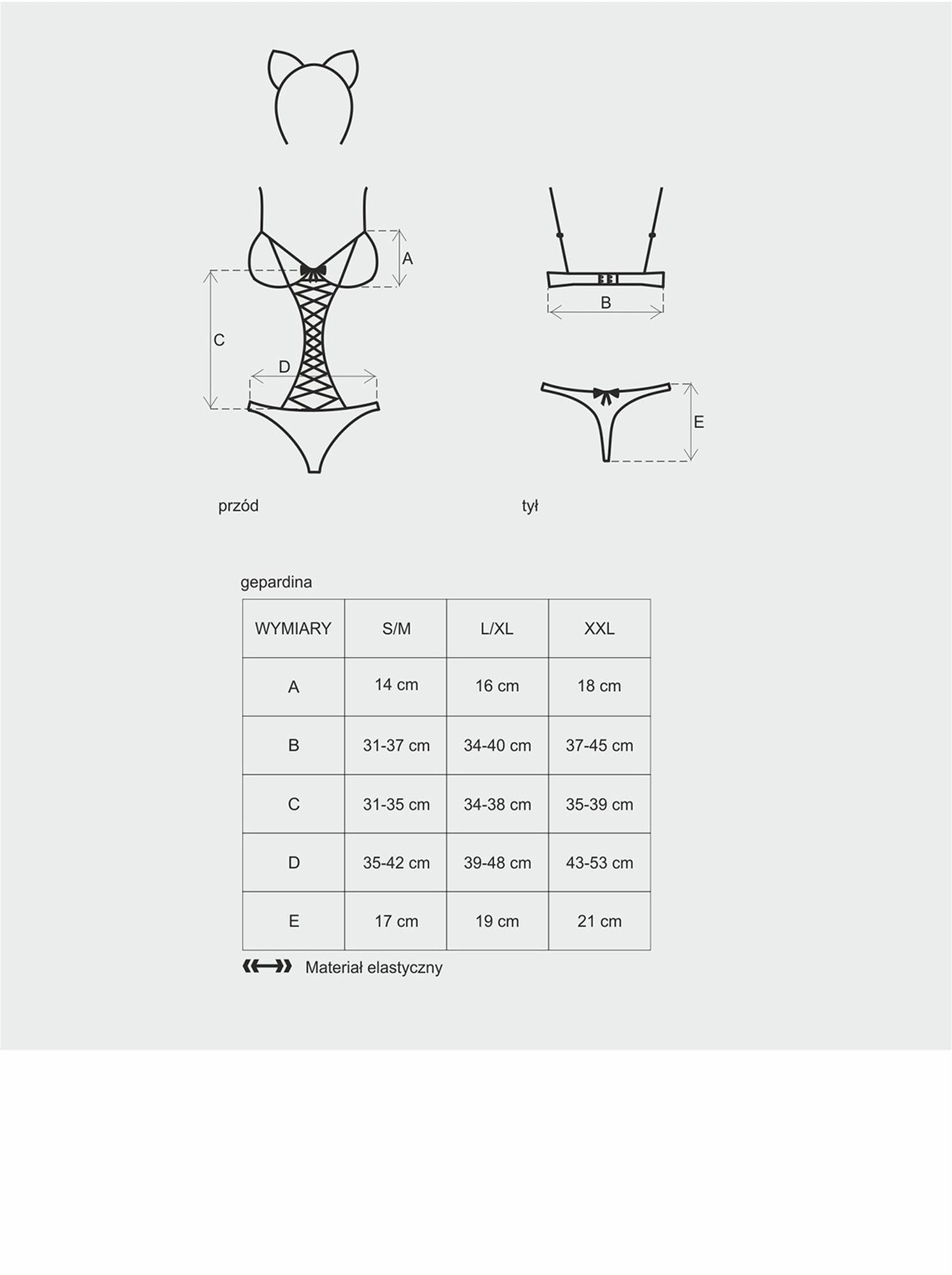 Lenjerie-Gepardina Costum 3 piese L/XL