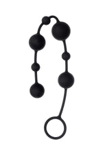 Perle anale din silicon A-Toys Coron cu 7 bile negre 36 cm