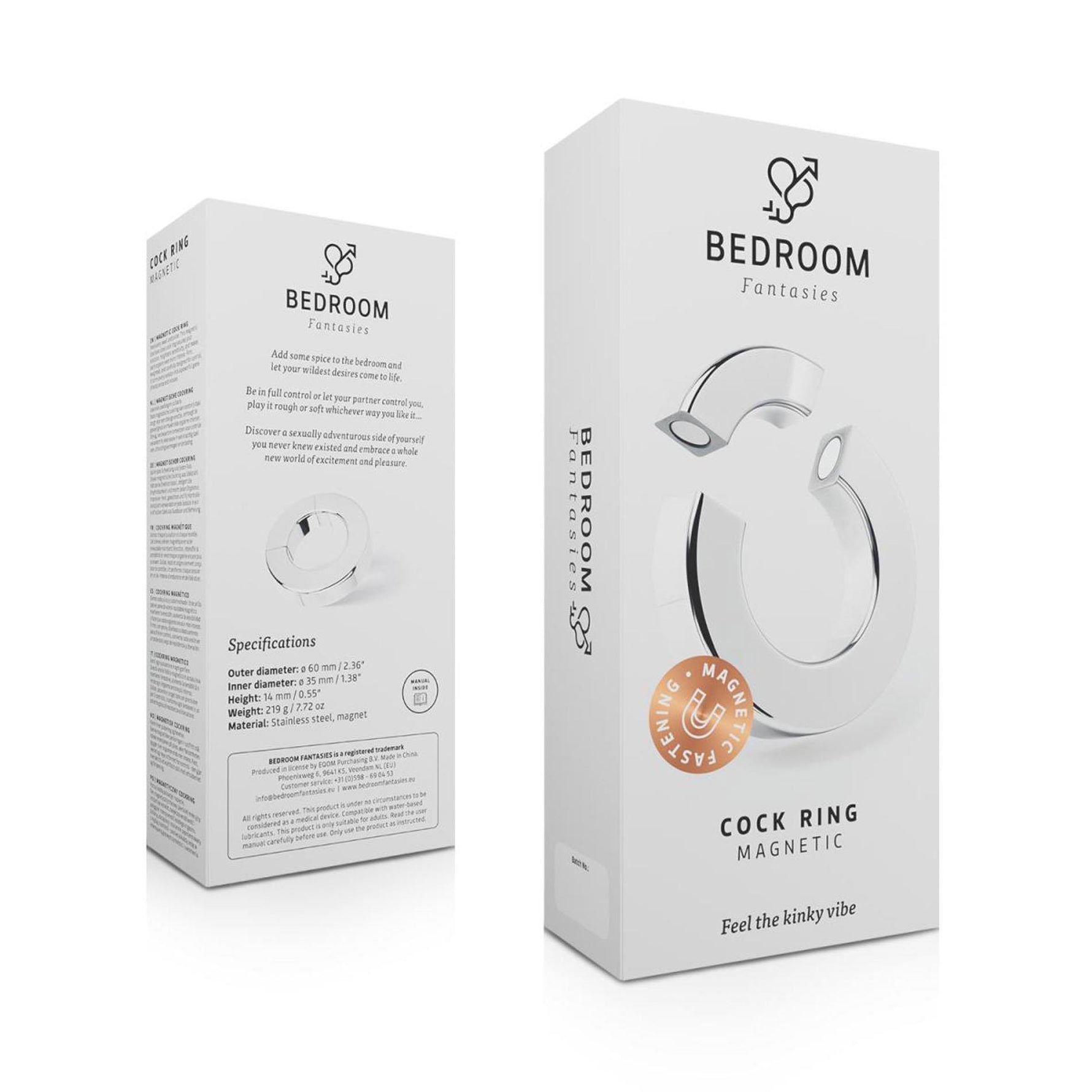 Inel magnetic metalic pentru penis, fantezii de dormitor