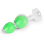 Dop anal din silicon Gemoria, verde strălucitor, cu bilă de oțel