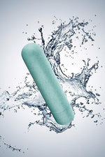 Mini vibrator Gaia Eco Bullet Blush, culoare aqua, PLA, 1.2 cm, AAA