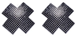 Autocolante pentru mameloane Cross Cottelli ACCESSOIRES negre