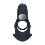Inel pentru penis Levelz cu triplu motor din silicon, negru