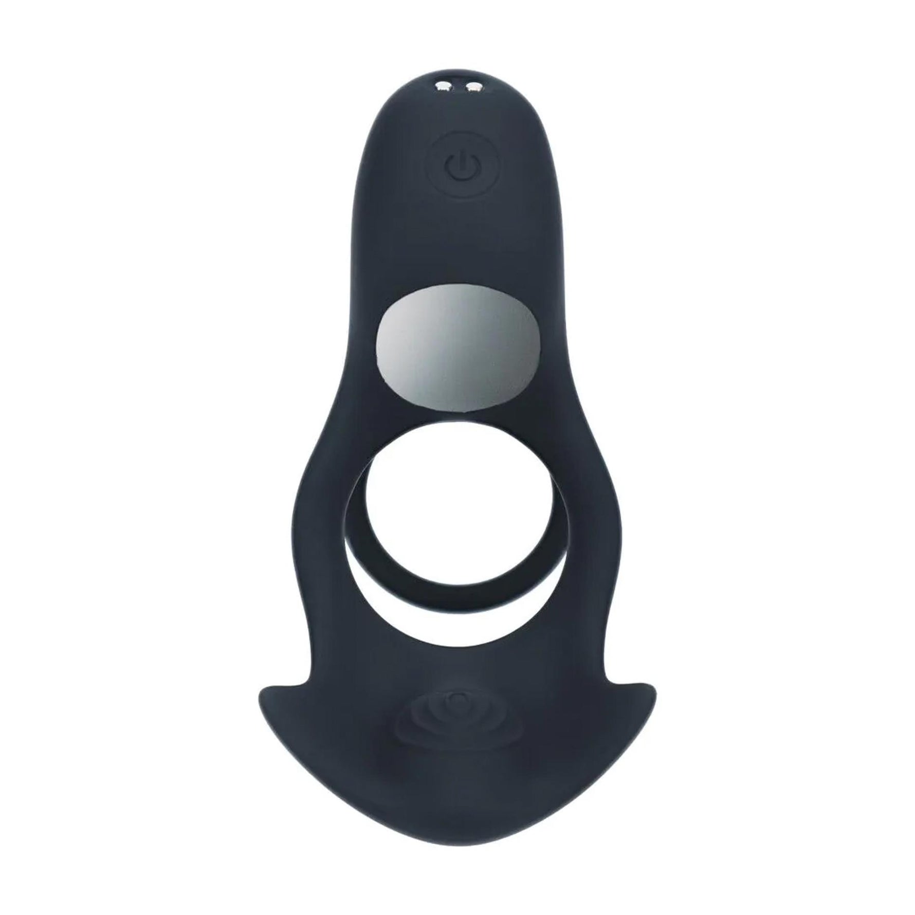 Inel pentru penis Levelz cu triplu motor din silicon, negru