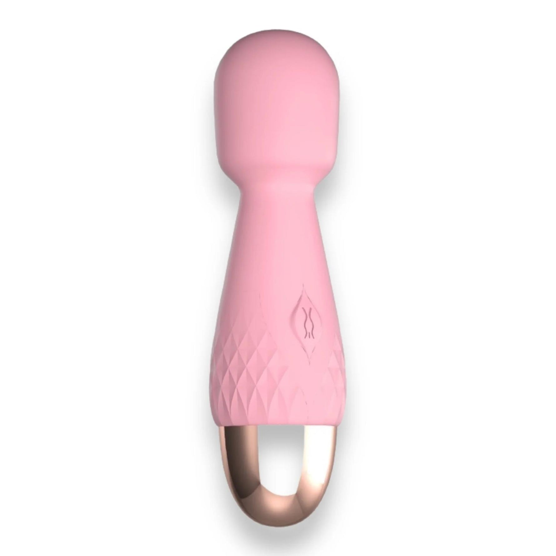 Mini vibrator cu baghetă Power Escorts, silicon, roz, USB, 11,6 cm