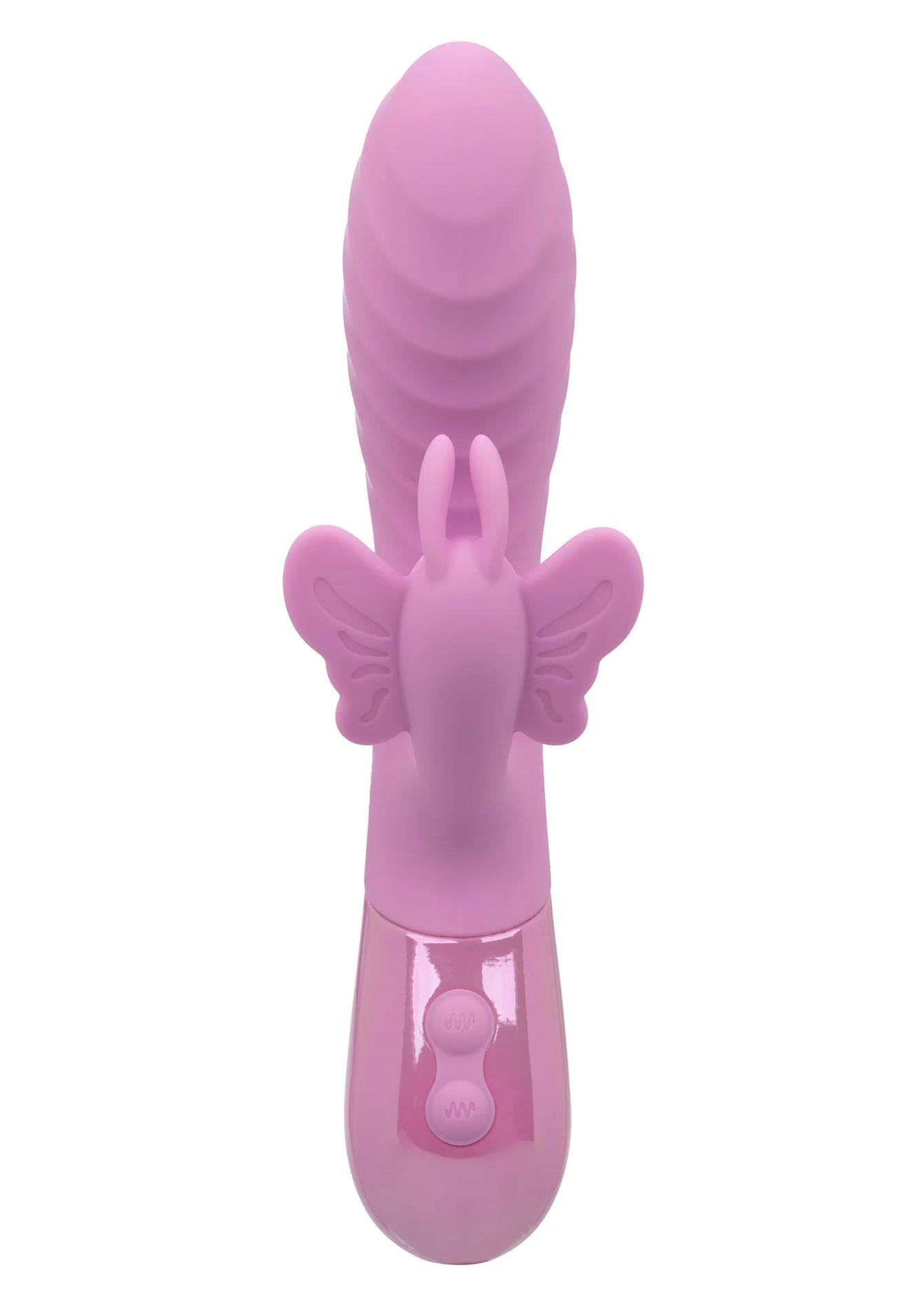 Vibrator Calexotics Aura Dual Flutter Bunny roz USB 11.5cm