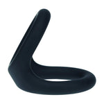 Inel dublu pentru penis Levelz din silicon, negru, L