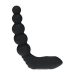 Stimulator de prostată vibrant, încălzit, flexibil, din silicon negru