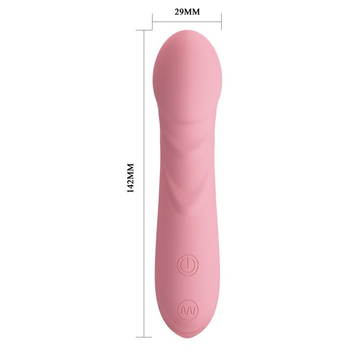 Vibrator Pretty Love Candice din silicon pentru punctul G, USB, 14 cm
