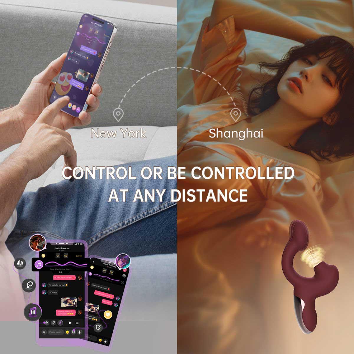 Vibrator Magic Ponder pentru lingerea sânilor cu aplicație, roșu