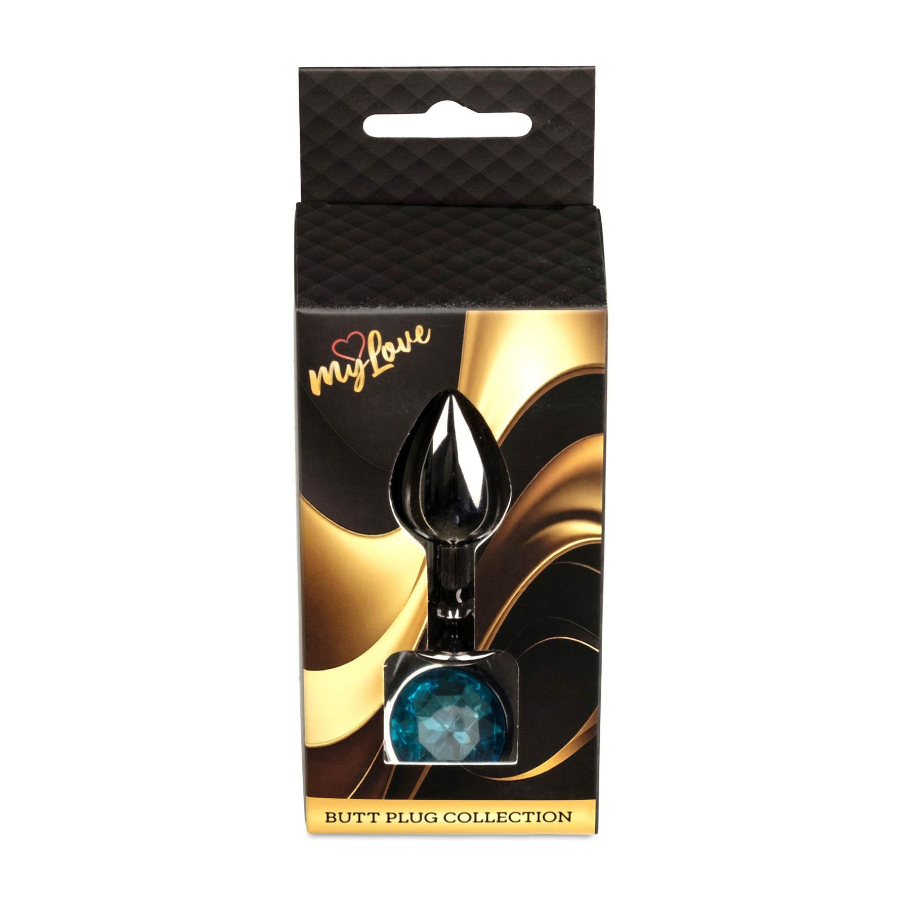Bijuterii anale din oțel MyLove Toys, albastru deschis, 7 cm