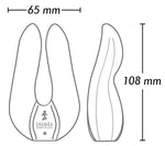 Vibrator dublu Shunga Aiko din silicon roz, USB, 11 cm