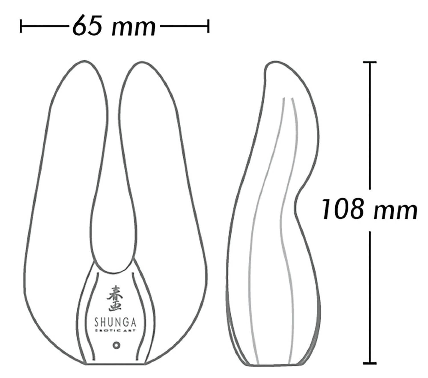 Vibrator dublu Shunga Aiko din silicon roz, USB, 11 cm