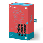 Set de 3 dopuri anale din silicon Satisfyer Booty Call