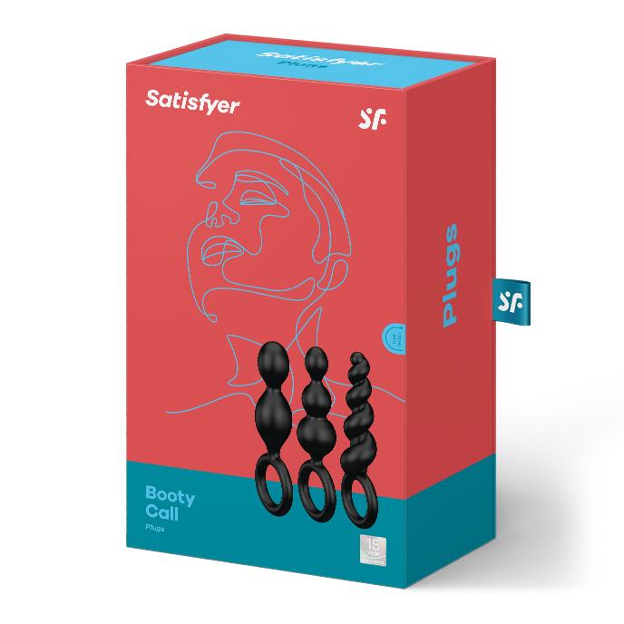 Set de 3 dopuri anale din silicon Satisfyer Booty Call