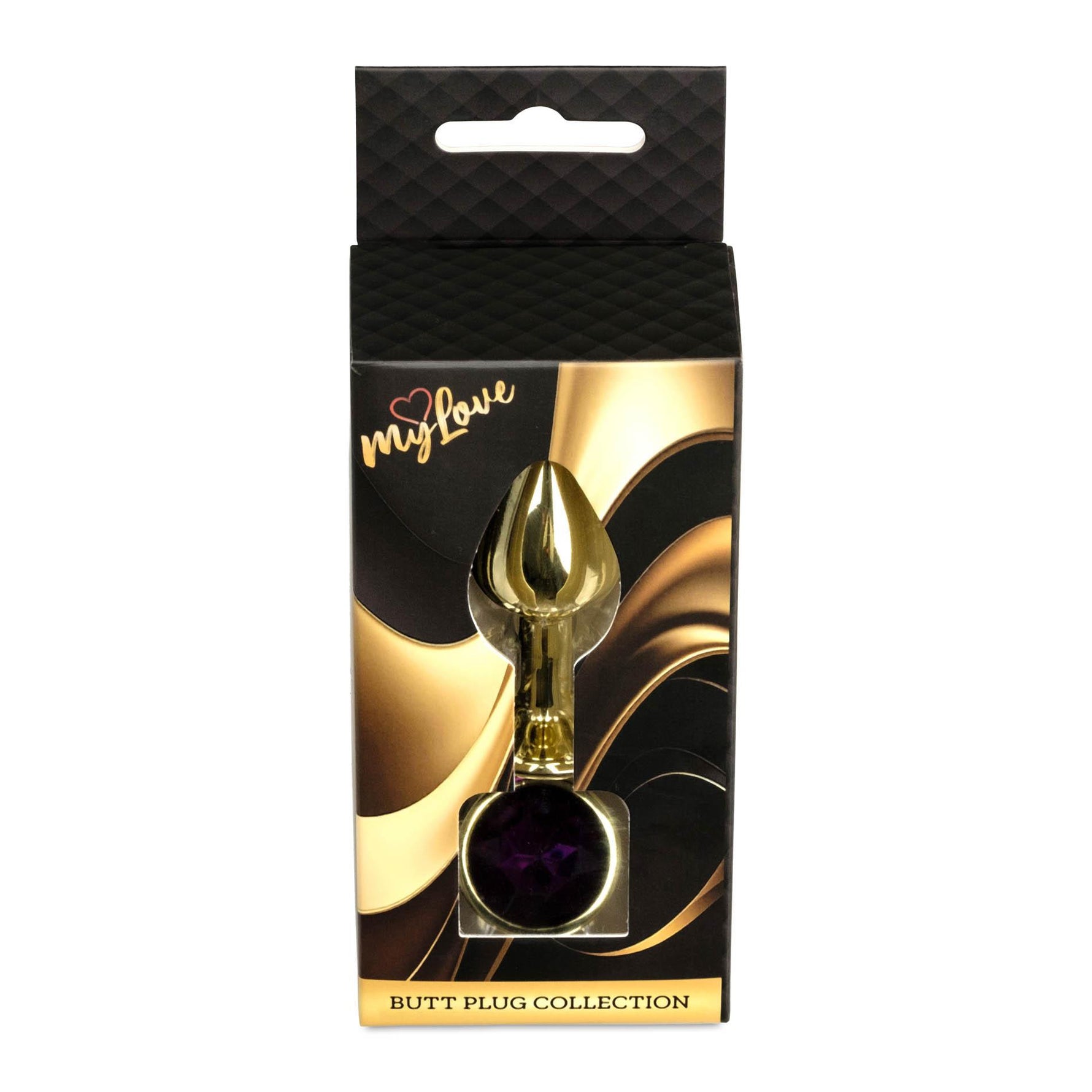 Bijuterii anale din oțel MyLove Toys cu diamant violet 7 cm