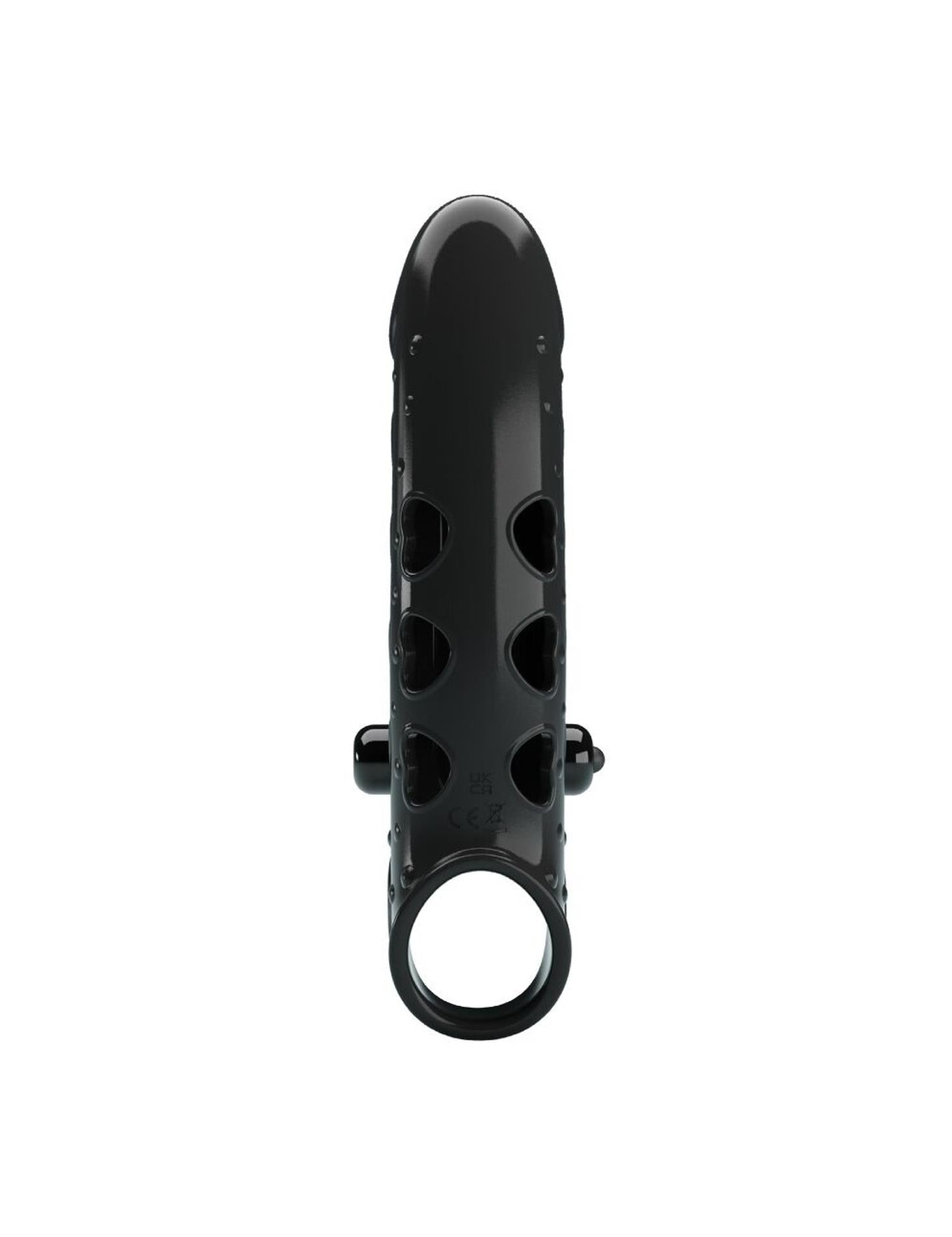 Extensor vibrant pentru penis Romance, negru, realist