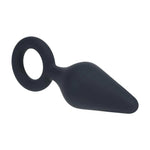 Dop anal din silicon cu buclă Levelz S negru 10cm