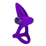 Inel vibrant din silicon Pretty Love cu 10 funcții