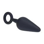 Dop anal Levelz M din silicon, negru, 12 cm