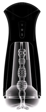 Masturbator cu vibrații și aspirație PDX Elite USB 24,5 cm