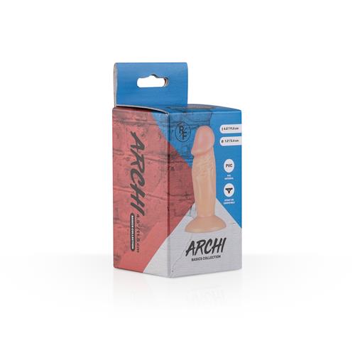 Dildo realist Archi EasyToys bej cu ventuză 11,5 cm