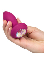 Plug vibrant din silicon Power Gem, violet, 95 cm