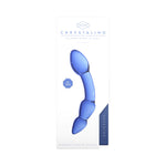 Dildo din sticlă Chrystalino Superior, albastru, 18 cm