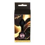 Bijuterii anale din silicon MyLove Toys, negre, mici, 7 cm