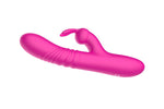 Vibrator USB roz, drăguț, rezistent la apă, din silicon, seria B, cu model iepuraș