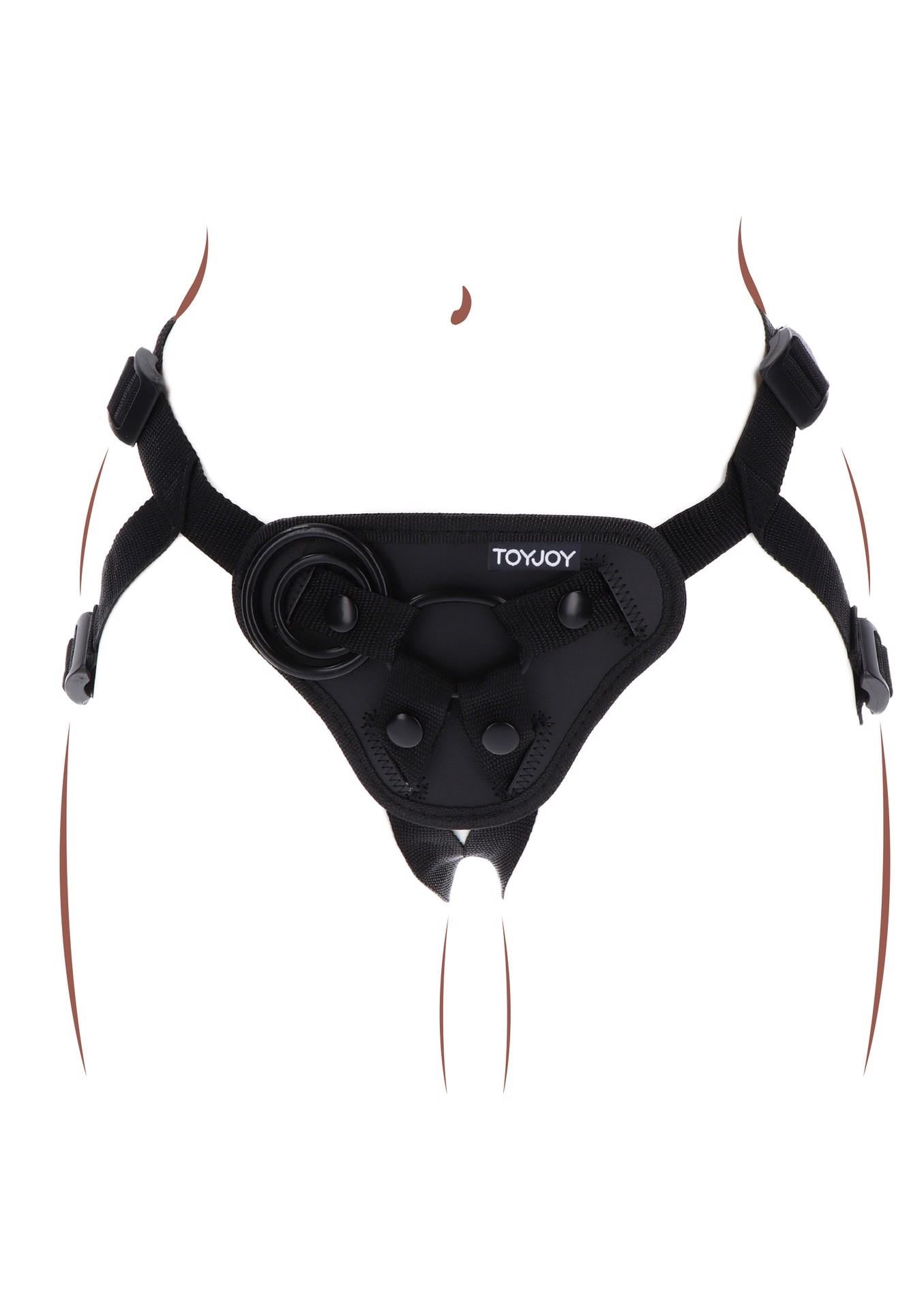 Ham cu strap-on ToyJoy Get Real, poliester negru