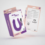 Dildo dublu Crushious Deep Diver violet cu lubrifiant 50ml
