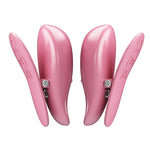 Cleme vibratoare pentru mameloane Pretty Love Cayley roz cu telecomandă
