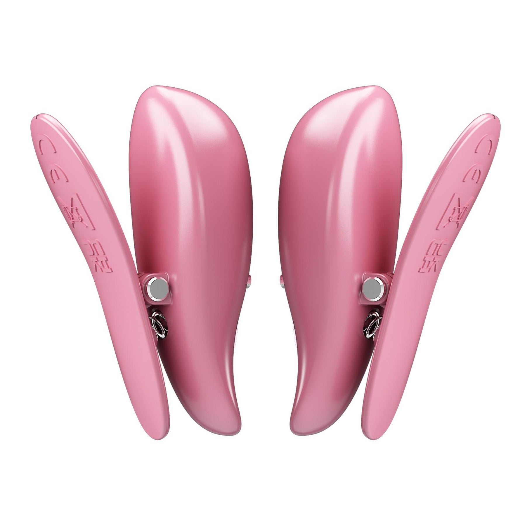 Cleme vibratoare pentru mameloane Pretty Love Cayley roz cu telecomandă