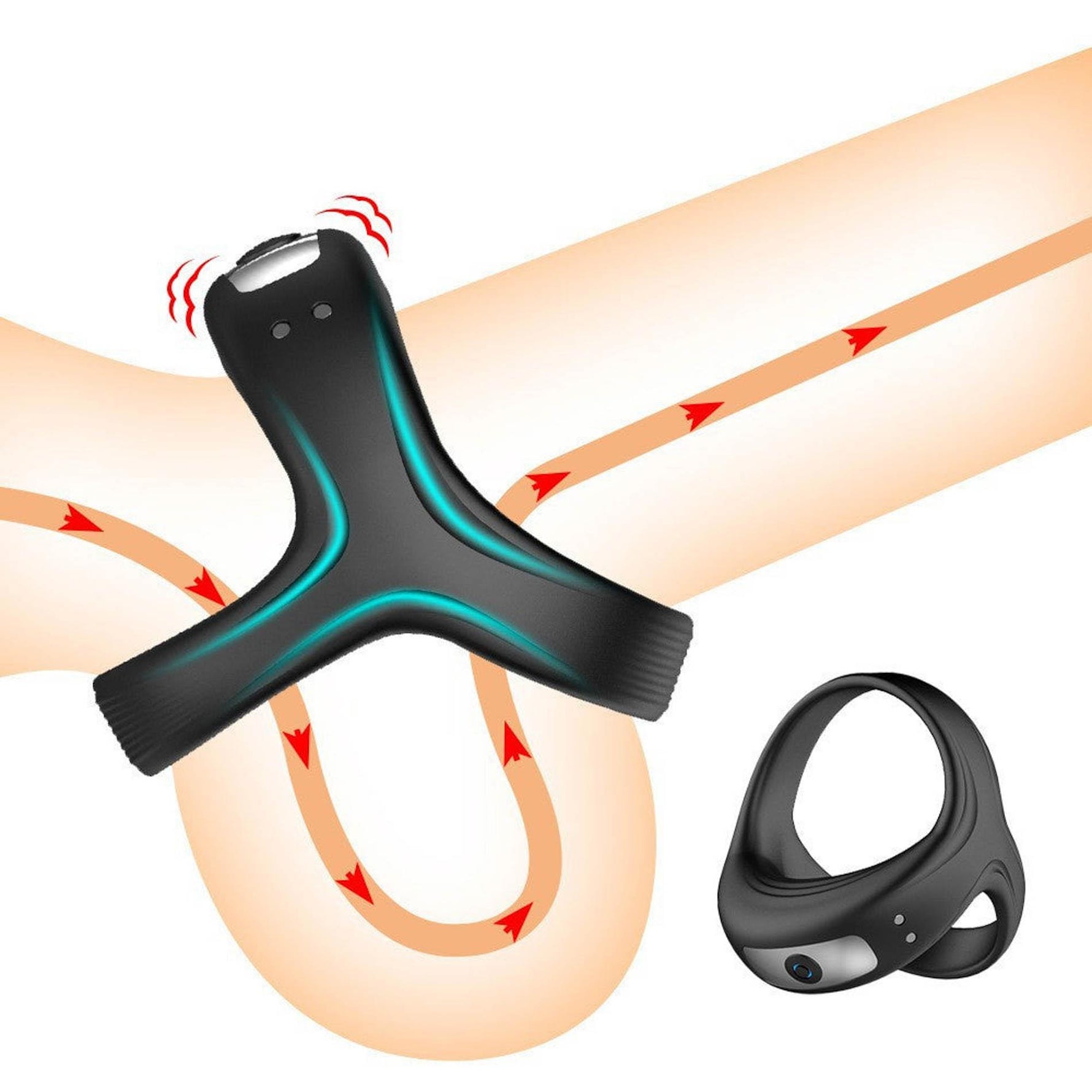 Inel vibrant pentru penis Lovesecret din silicon premium, impermeabil, cu USB