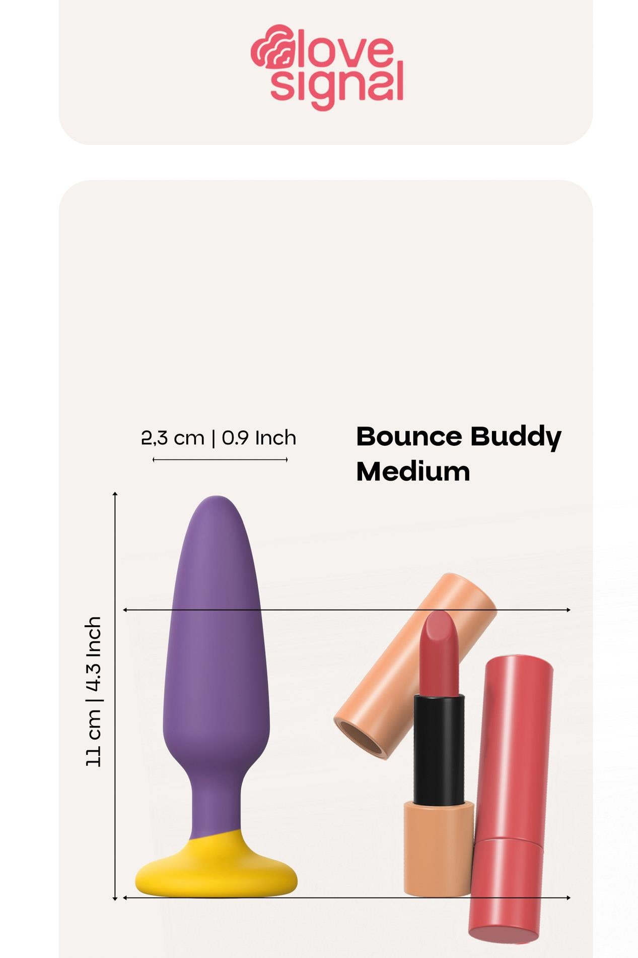 Dop anal din silicon Dream Toys Bounce Buddy Mediu 11 cm