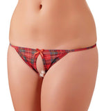 Set de lenjerie intimă Cottelli LINGERIE roșu în carouri, mărimea L