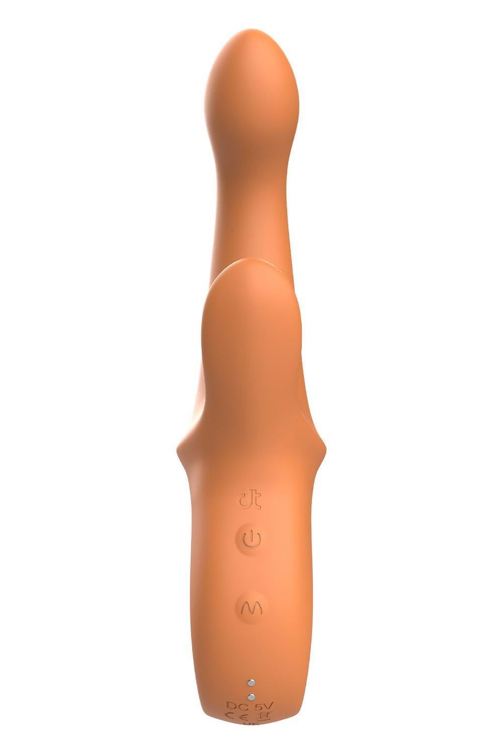 Vibrator Glam Dreamtoys din silicon cu USB pentru punctul G, tip iepuraș