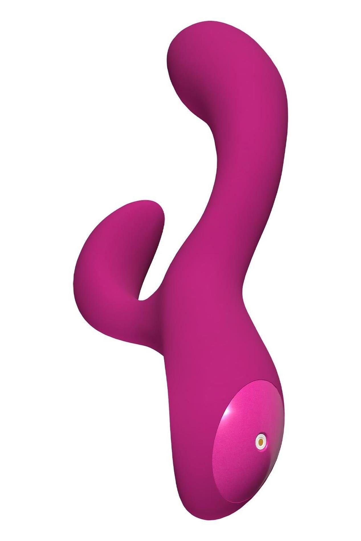 Vibrator USB Iepuraș din silicon Blush Quinn Burgundy 23 cm