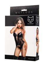 Set de machiaj lucios Miriam, aspect umed, negru, M